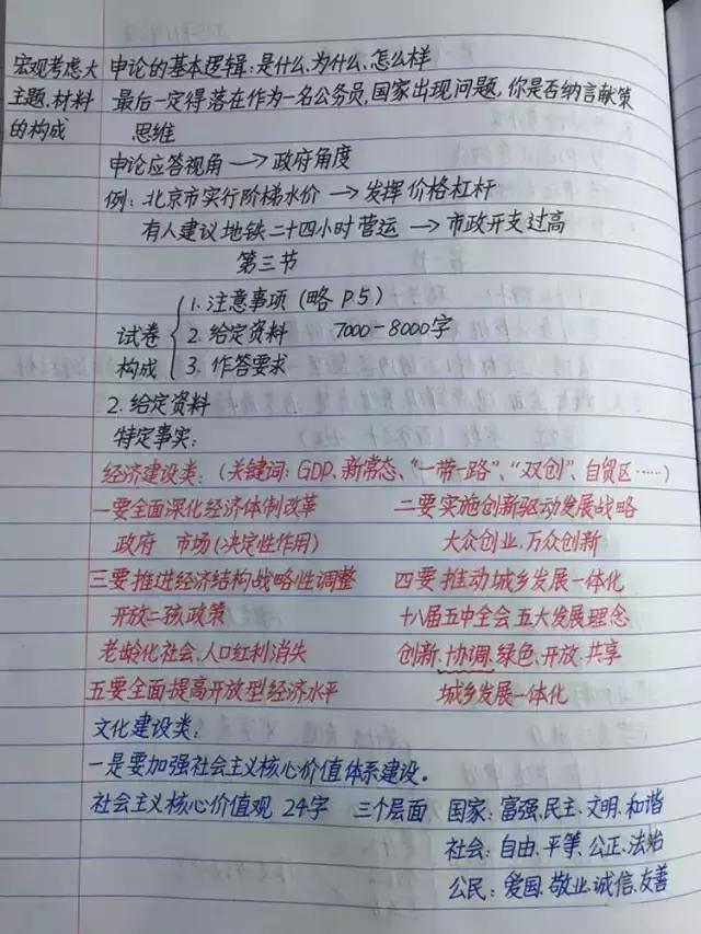 行測(cè)80分，申論70分，公考牛人筆記分享！